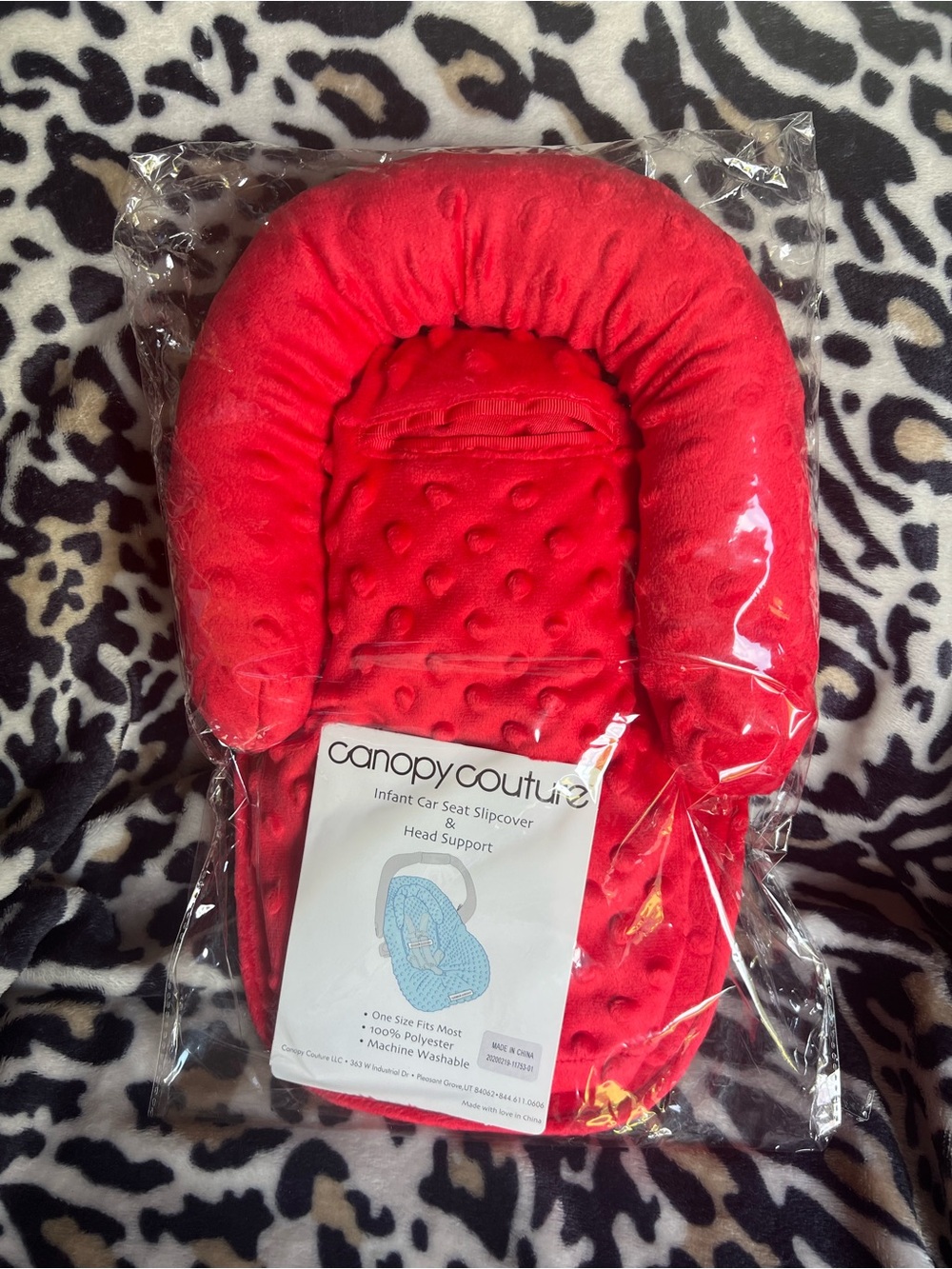 CanopyCouture Red Infant Car Seat Head Support Only